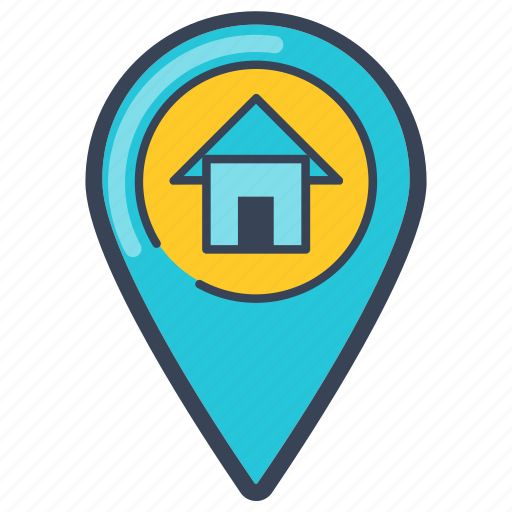 Delivery, direction, house, location, online, pin icon - Download on Iconfinder