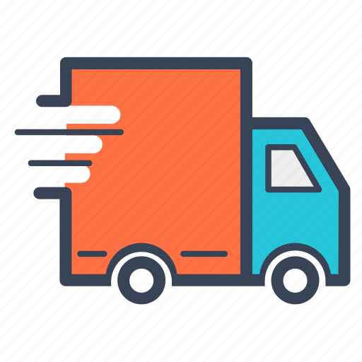 Delivery, fast, logistic, lorry, move, transportation, truck icon - Download on Iconfinder