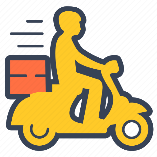 Buy online, delivery, dispatch, fast, food, online, scooter icon - Download on Iconfinder