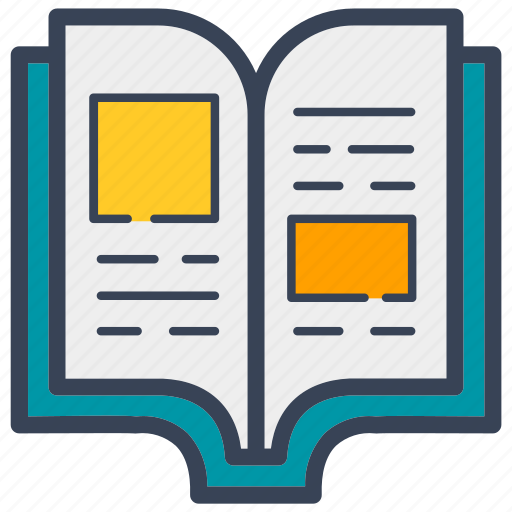 Book, education, layout, school, text icon - Download on Iconfinder