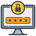 lock, login, monitor, online, password, secure, security 