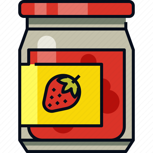 Food, fruit jam, jam, jar, jelly, strawberry, sweet icon - Download on Iconfinder