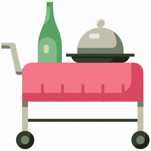 Food trolley, hotel, hotel service, hotel trolley, room, room service, service icon - Download on Iconfinder