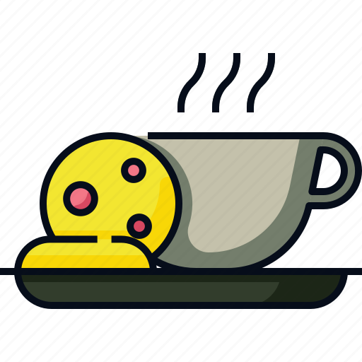Beverage, cafe, coffee, cookies, cup, food, tea icon - Download on Iconfinder