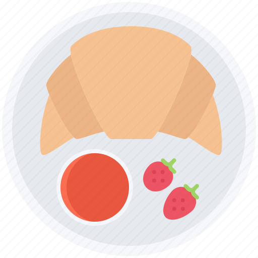 Cafe, croissant, food, jam, snack, strawberry, sweet icon - Download on Iconfinder