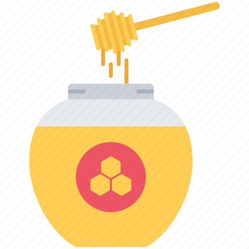 Cafe, food, honey, jar, spoon, sweet icon - Download on Iconfinder
