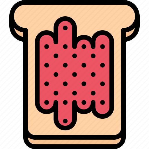 Cafe, food, jam, lunch, restaurant, toast icon - Download on Iconfinder