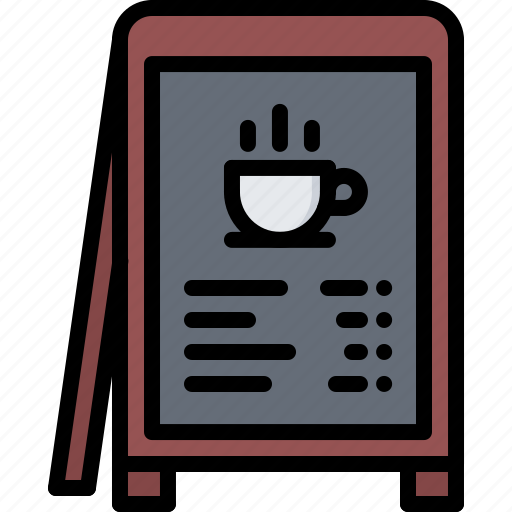 Board, cafe, chalk, food, lunch, restaurant, stand icon - Download on Iconfinder