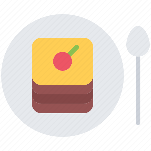 Cafe, cake, food, lunch, plate, restaurant, spoon icon - Download on Iconfinder