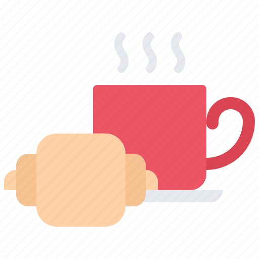 Cafe, croissant, food, lunch, restaurant, tea icon - Download on Iconfinder