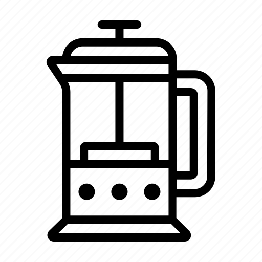 Cafe, coffee, coffee press, machine, french press, coffee shop, tool icon - Download on Iconfinder
