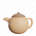 tea, pot, front, cup 