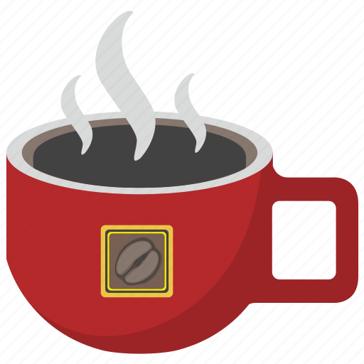 Coffee, cup, drink, hot, red icon - Download on Iconfinder