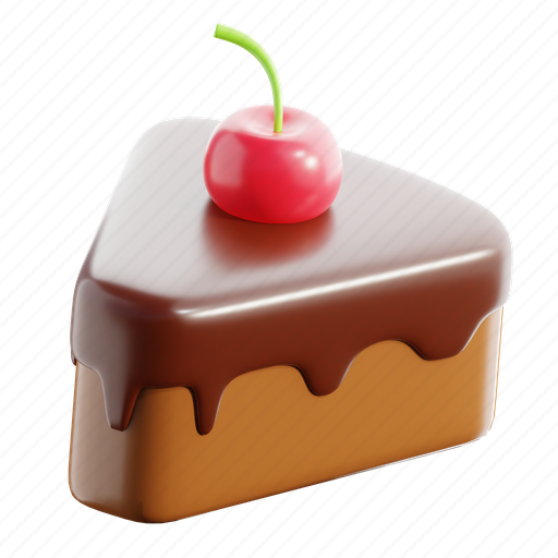 Chocolate, cake, delicious, sweet, sugar 3D illustration - Download on Iconfinder