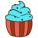 cake, cupcake, sweet, strawberry, chocolate, bakery, baking