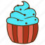 cake, cupcake, sweet, strawberry, chocolate, bakery, baking 
