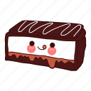 cake, chocolate, cute, dessert, bakery, cartoon, food, sweet