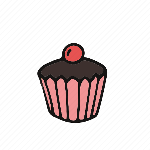 Cake, cherry, chocolat, cupcake, pastry icon - Download on Iconfinder