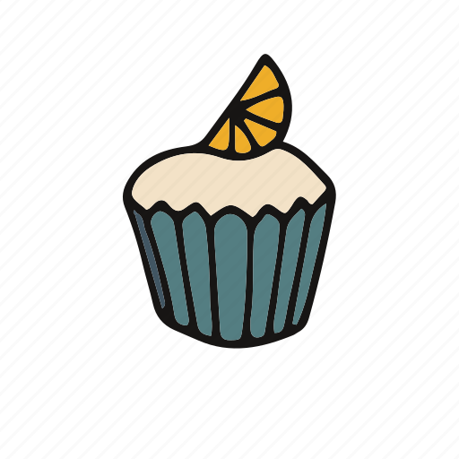 Cake, cupcake, lemon, orange, pastry icon - Download on Iconfinder
