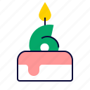 cake, pie, candles, restaurant, birthday, holiday, anniversary, date, six