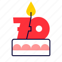 cake, pie, candles, restaurant, birthday, holiday, anniversary, date, sixty
