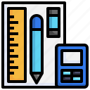 stationery, school, material, education, document, tools