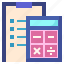 calculating, estimation, calculator, business, finance, clipboard 