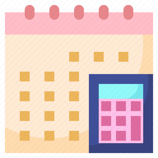 Calendar, time, and, date, organization, calculator, accounting icon - Download on Iconfinder