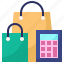 shopping, bag, commerce, calculator, online, store 
