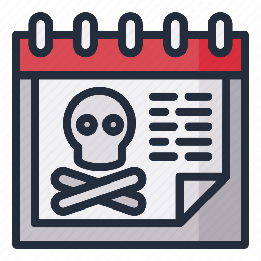Death, schedule, date, calendar, event, halloween icon - Download on Iconfinder