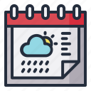 rain, weather, schedule, date, calendar, event