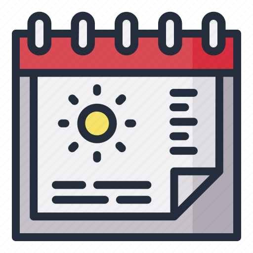 Summer, schedule, date, calendar, event, holiday icon - Download on Iconfinder