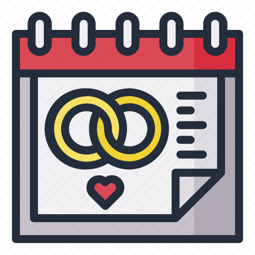 Wedding, day, schedule, date, calendar, event, marriage icon - Download on Iconfinder
