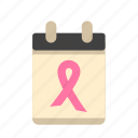calendar, charity, day against cancer, donate, good cause, ribbon