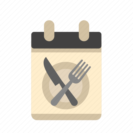 Calendar, date, dinner, dinner date, food, lunch, restaurant icon - Download on Iconfinder