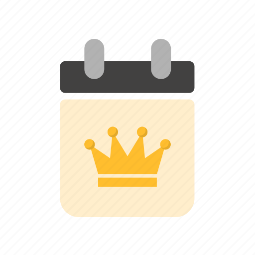 Birthday, calendar, crown, king, king's day, queen, royal day icon - Download on Iconfinder