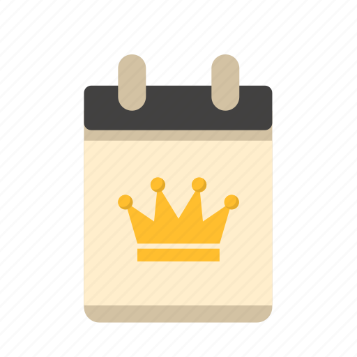 Audit, birthday, calendar, crown, happy birthday, quality mark, royal day icon - Download on Iconfinder