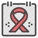ribbon, awareness, support, charity, annual, event, calendar, world cancer day