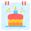 birthday, cake, dessert, bakery, sweet, annual, event, calendar 