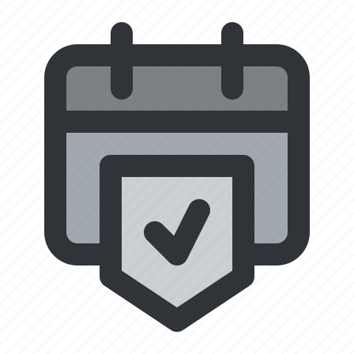Calendar, date, plan, day, event, shield, verified icon - Download on Iconfinder