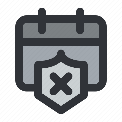 Calendar, date, plan, day, event, remove, shield icon - Download on Iconfinder