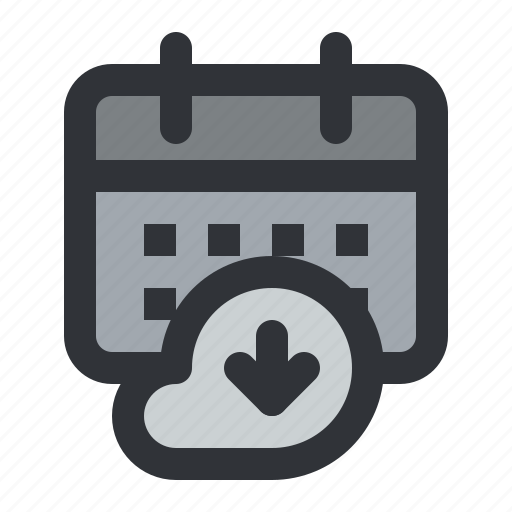 Calendar, download, date, plan, cloud, event, month icon - Download on Iconfinder