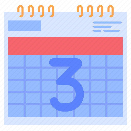 3, days, calendar, three, daily, calendars, interface icon - Download on Iconfinder