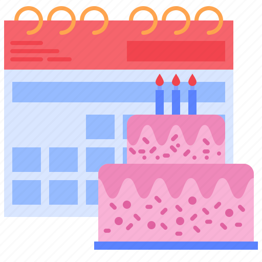 Birthday, date, celebration, schedule, calendar, party, cake icon - Download on Iconfinder