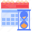 deadline, calendar, schedule, clock, date, time, estimate, hourglass 