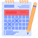 planner, calendar, organize, date, organization, note, schedule