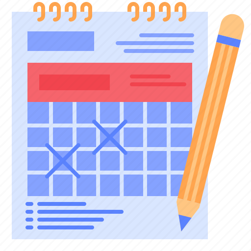 Planner, calendar, organize, date, organization, note, schedule icon - Download on Iconfinder