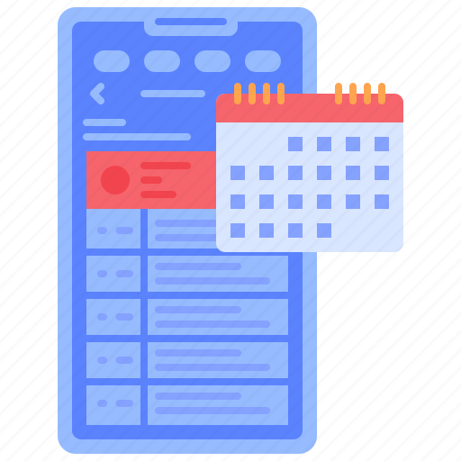 Schedule, phone, time, date, timetable, organization, calendar icon - Download on Iconfinder