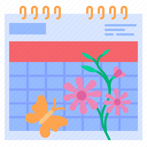 Spring, calendar, flower, springtime, season, schedule icon - Download on Iconfinder