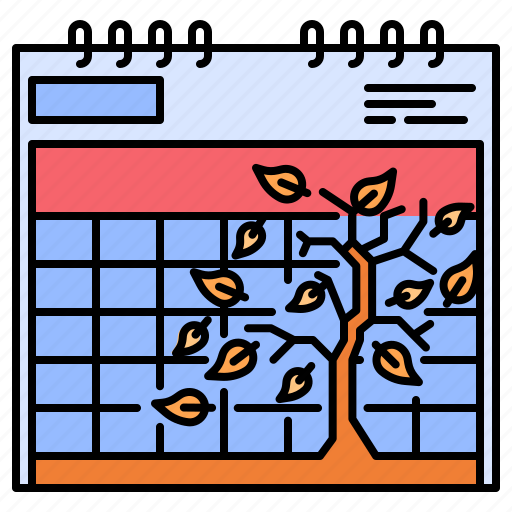 Autumn, calendar, season, fall, date, organization, schedule icon - Download on Iconfinder